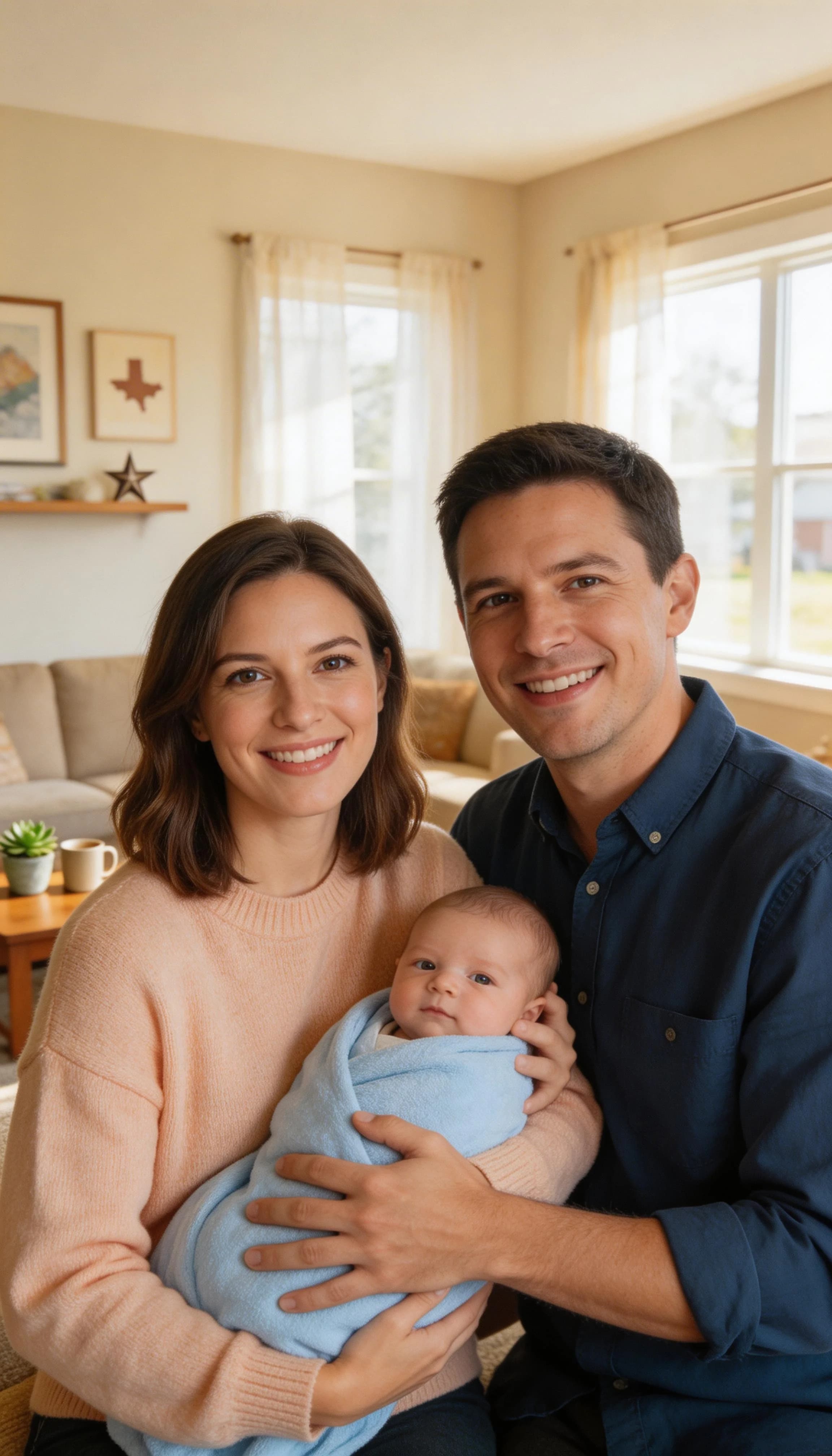 Happy parents with baby 1