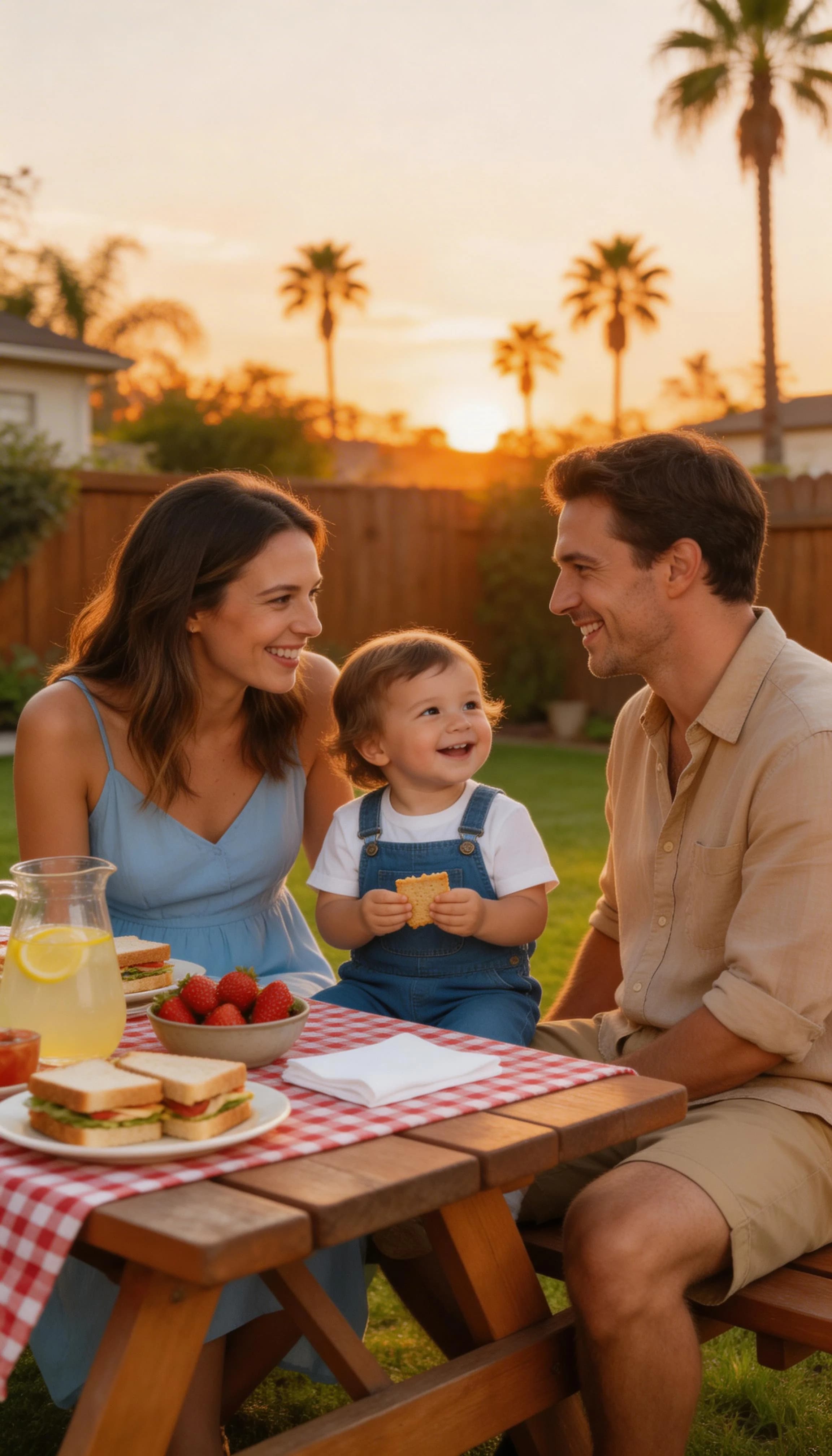 Happy parents with baby 2