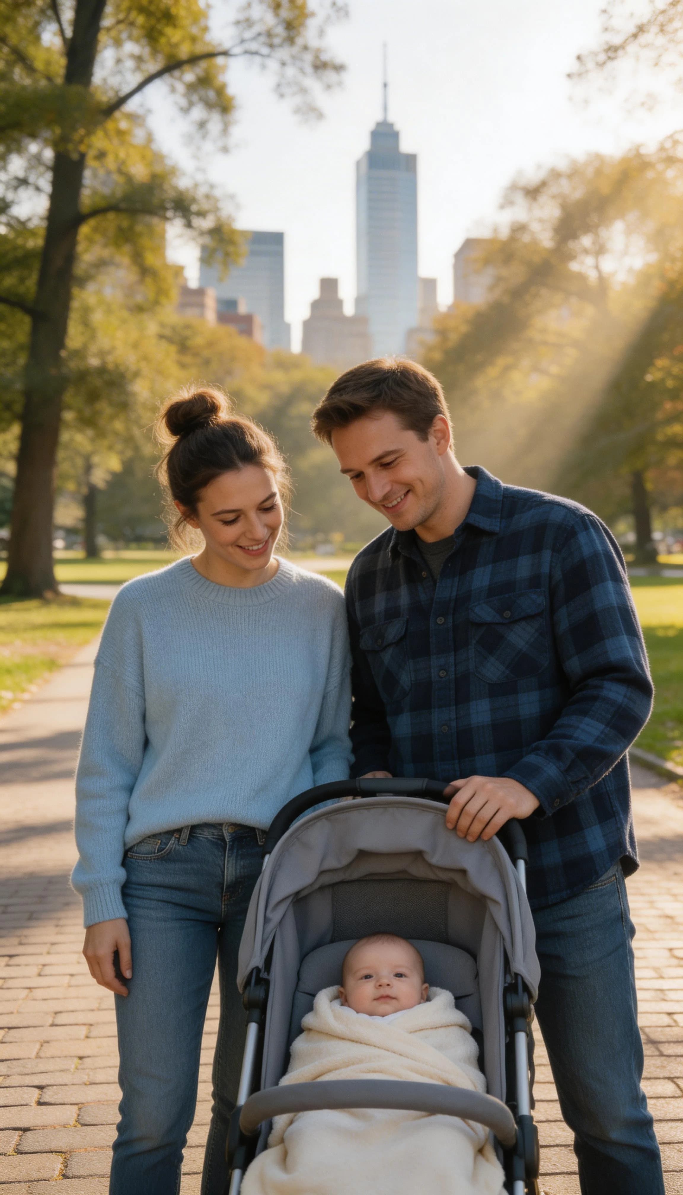 Happy parents with baby 3