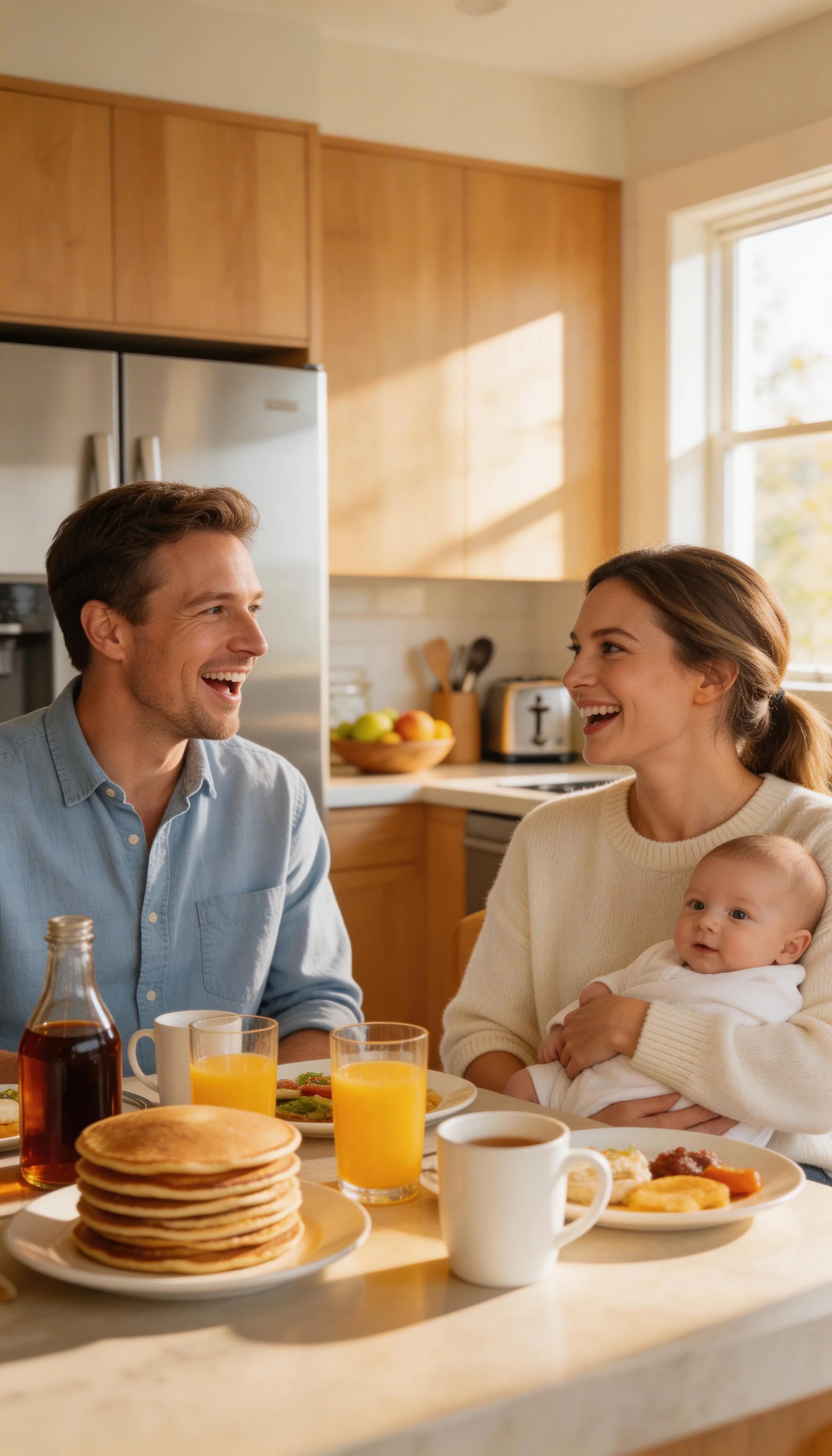 Happy parents with baby 4