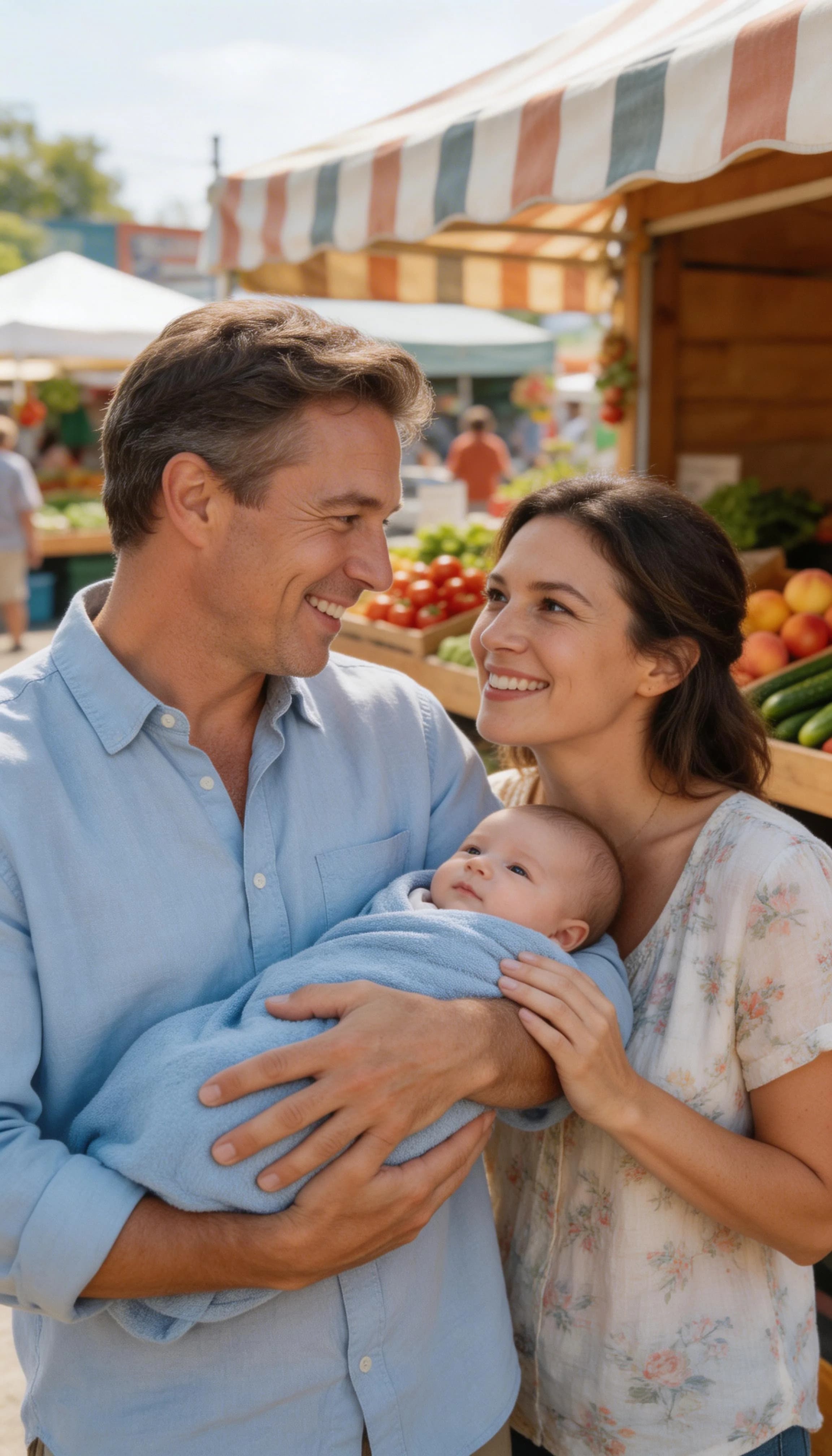 Happy parents with baby 9