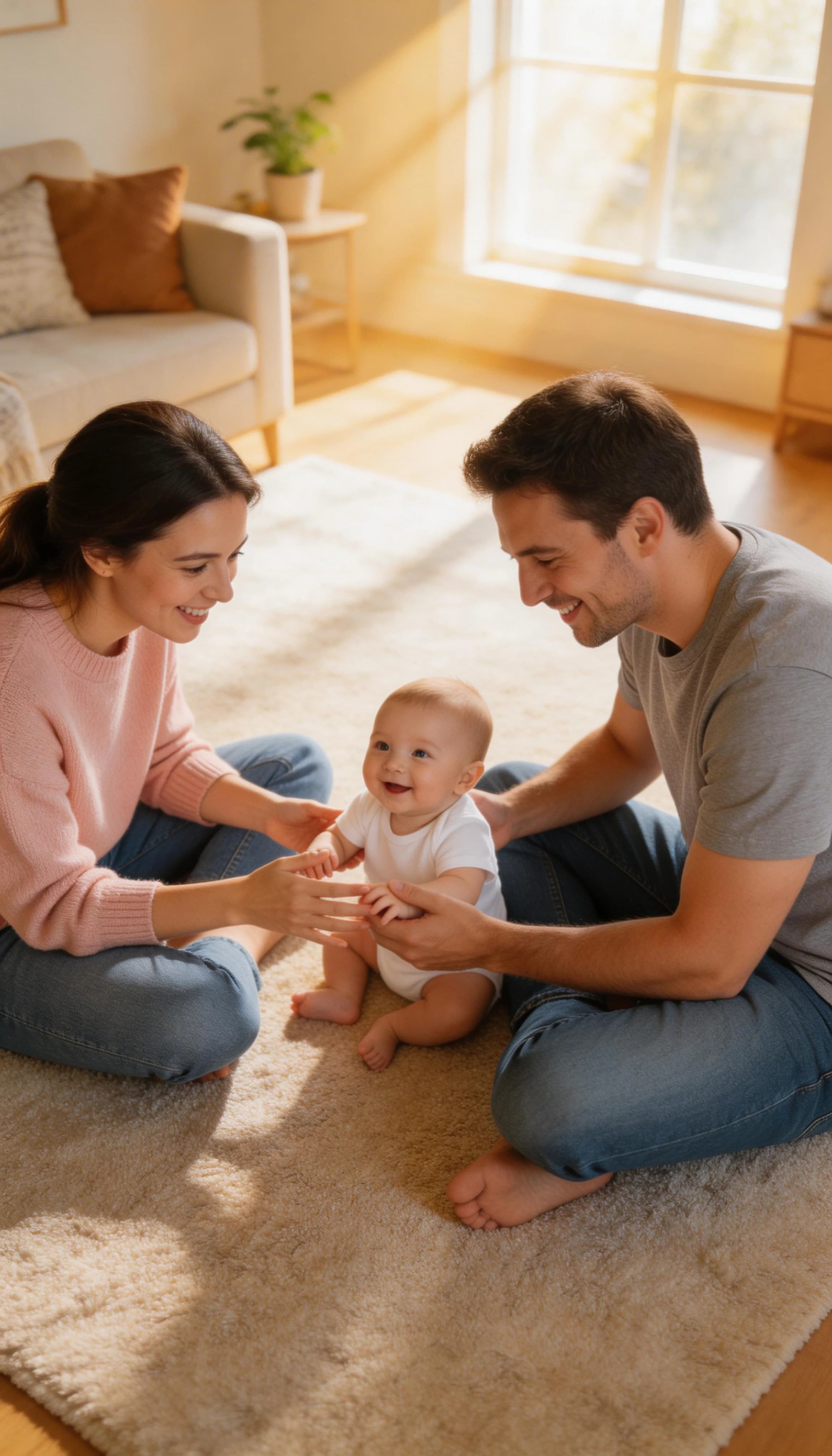Happy parents with baby 10