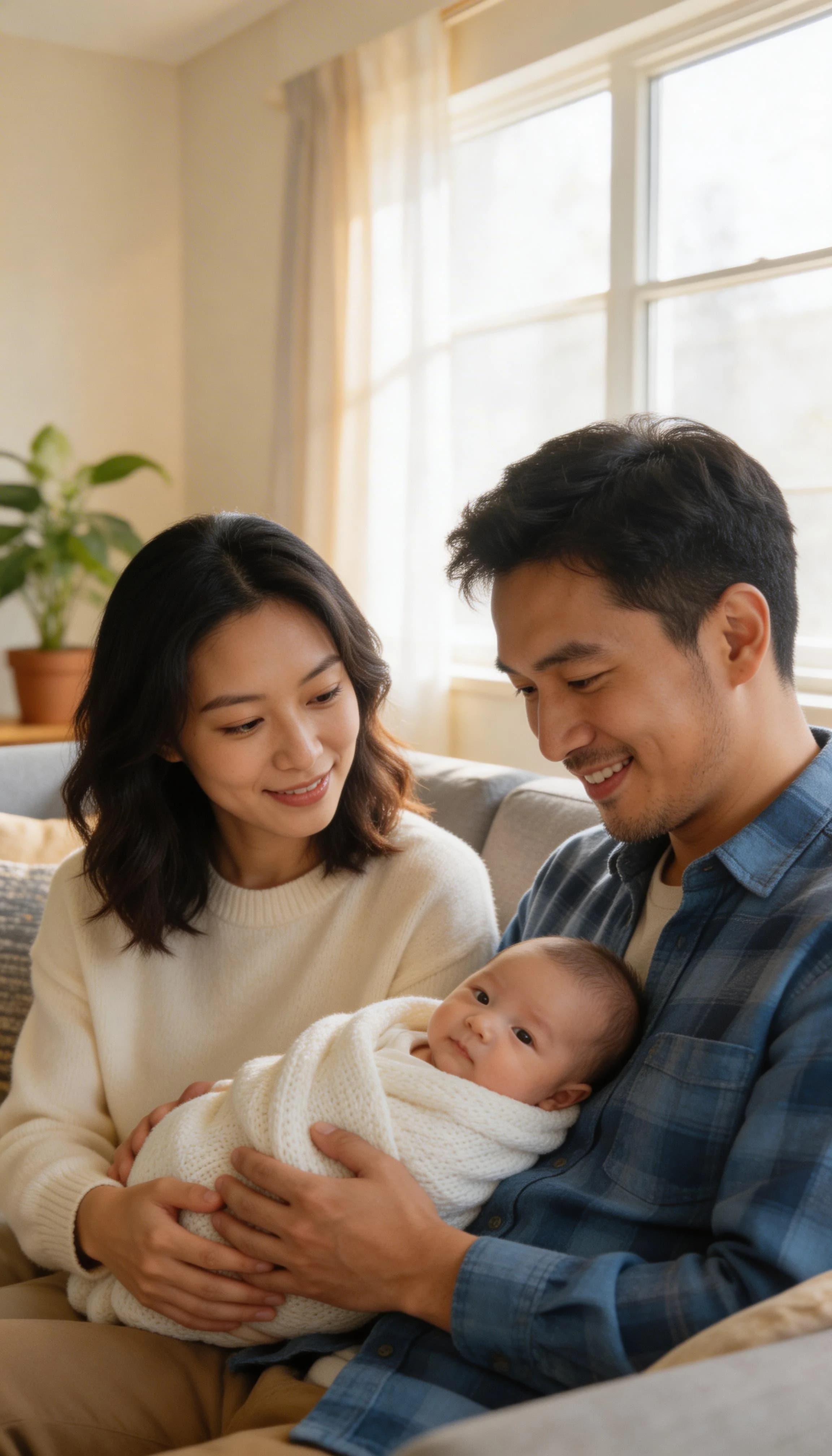 Happy parents with baby 18