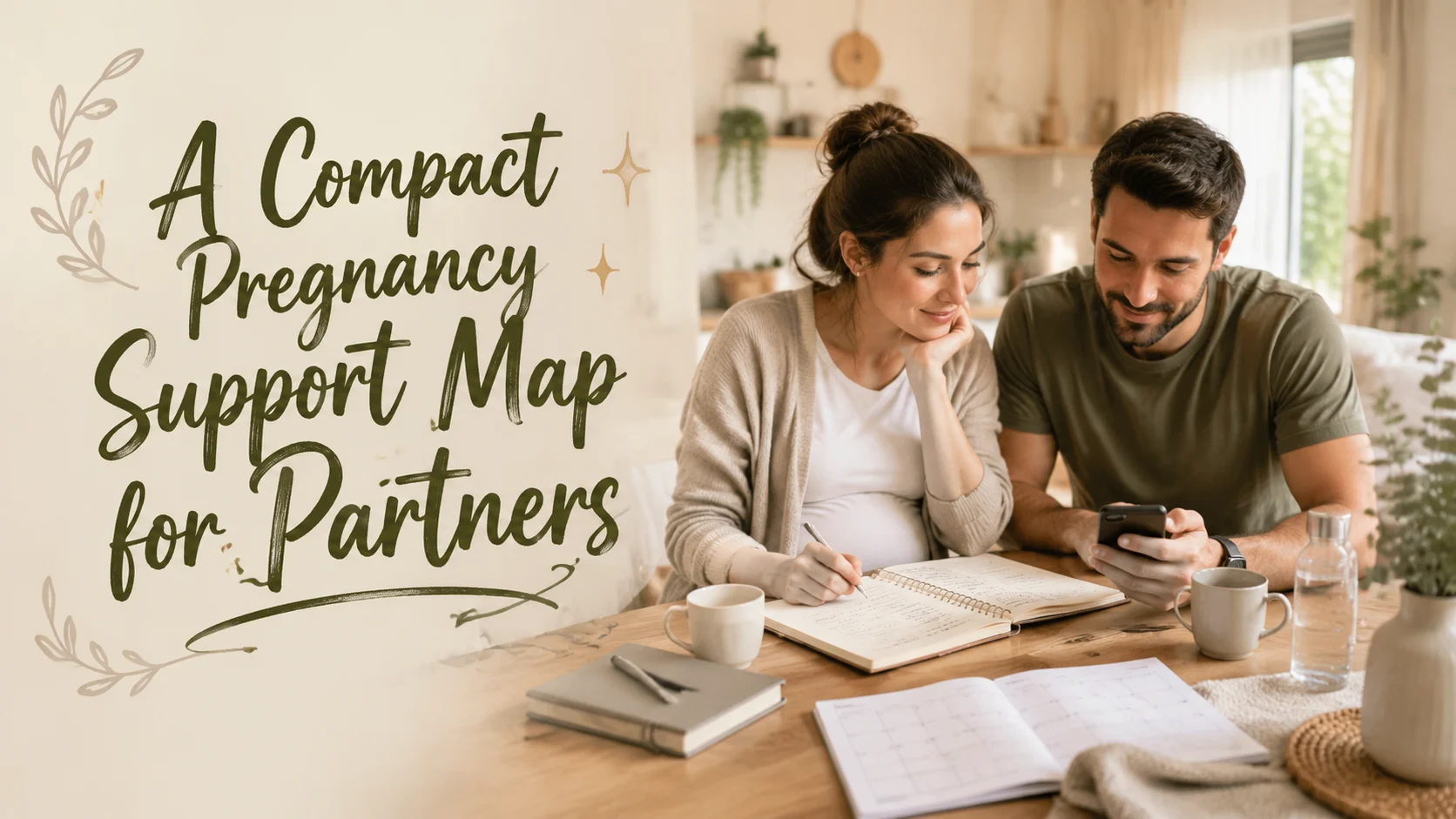 A Compact Pregnancy Support Map for Partners and Relatives: Clear cover image for a pregnancy prep article on BabyNames GO
