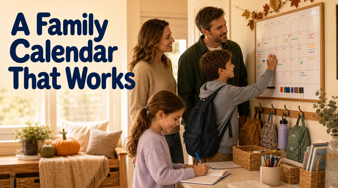 A Family Calendar That Works: Building Routines Kids and Adults cover image for a family routines article on BabyNames GO