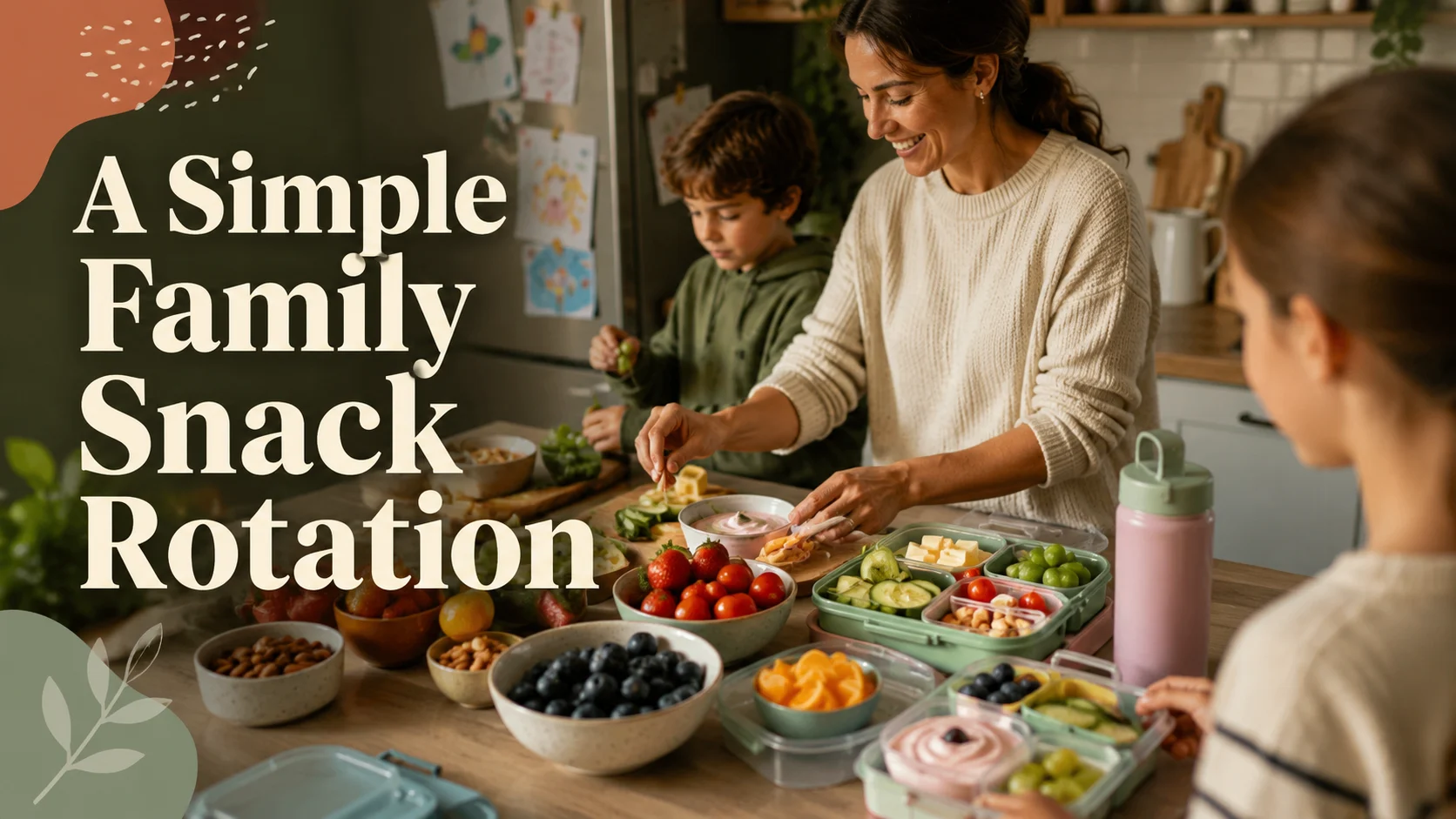 A Simple Family Snack Rotation: Protein, Fiber, and Color the Easy Way cover image for a feeding nutrition article on BabyNames GO