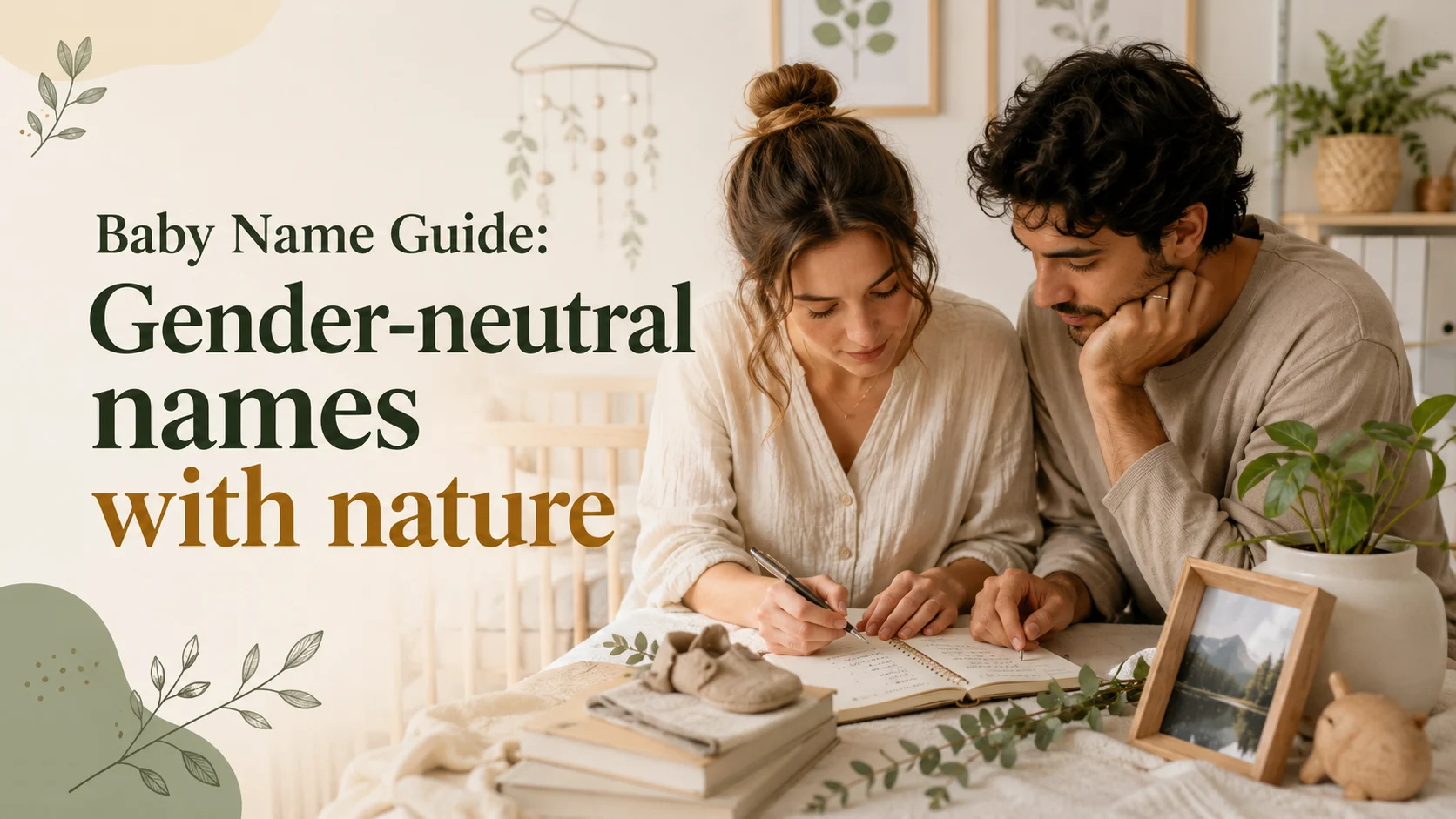 Baby Name Guide: Gender-neutral names with nature meanings that cover image for a gender neutral article on BabyNames GO