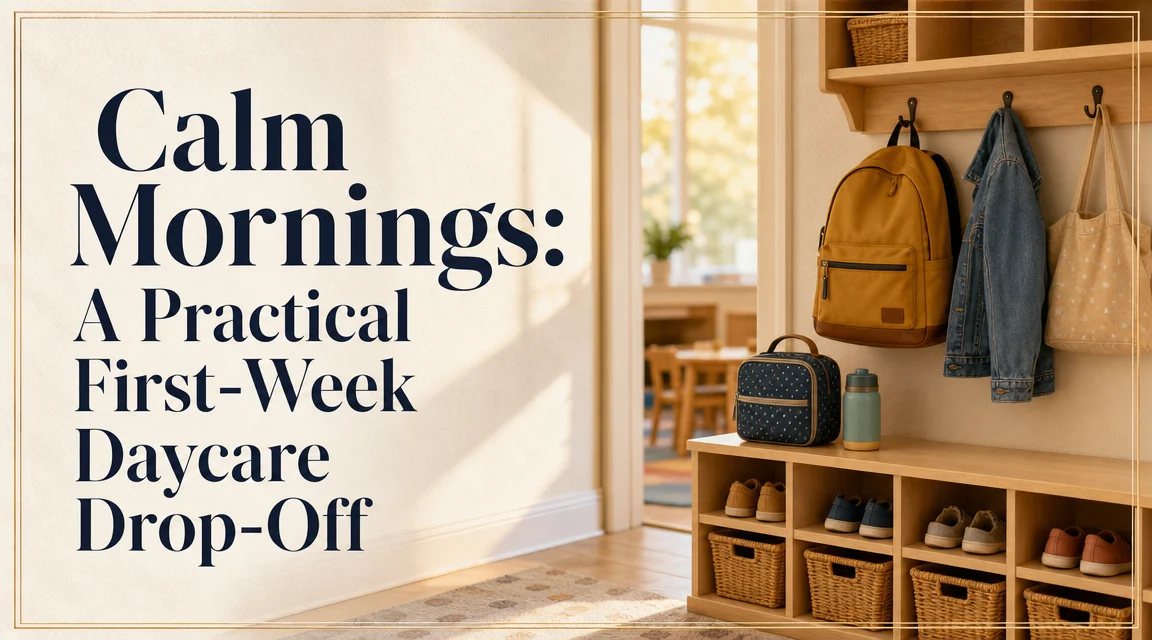 Calm Mornings: A Practical First-Week Daycare Drop-Off Routine cover image for a preschool kindergarten article on BabyNames GO