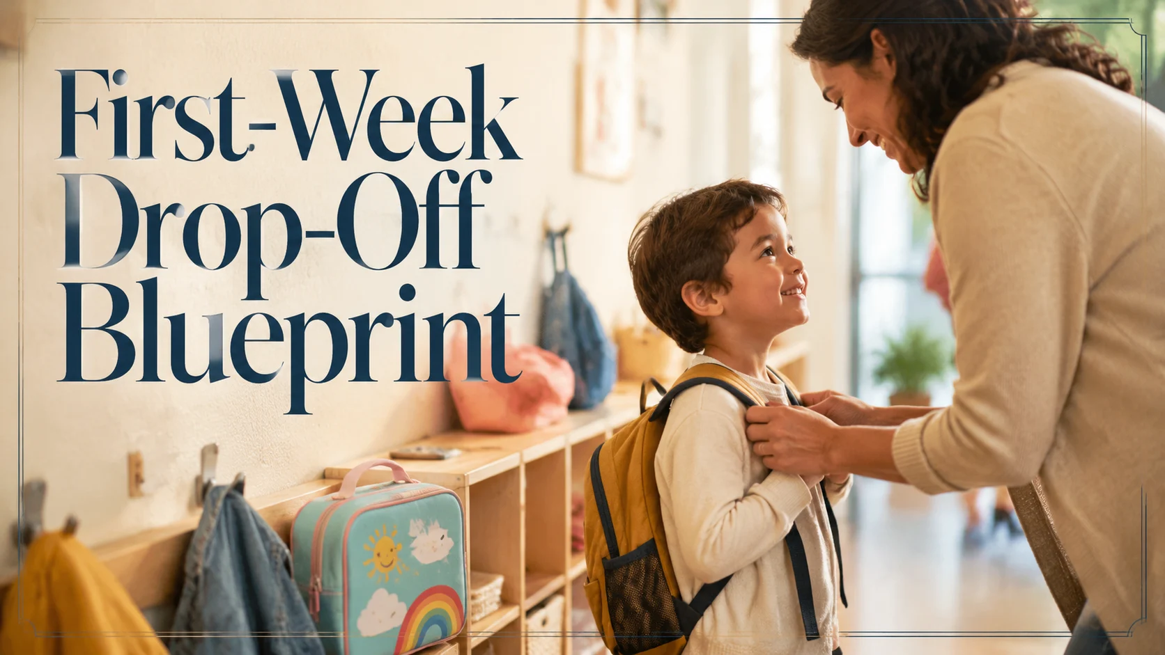 First-Week Drop-Off Blueprint: Simple Steps to Make Daycare Morning cover image for a preschool kindergarten article on BabyNames GO