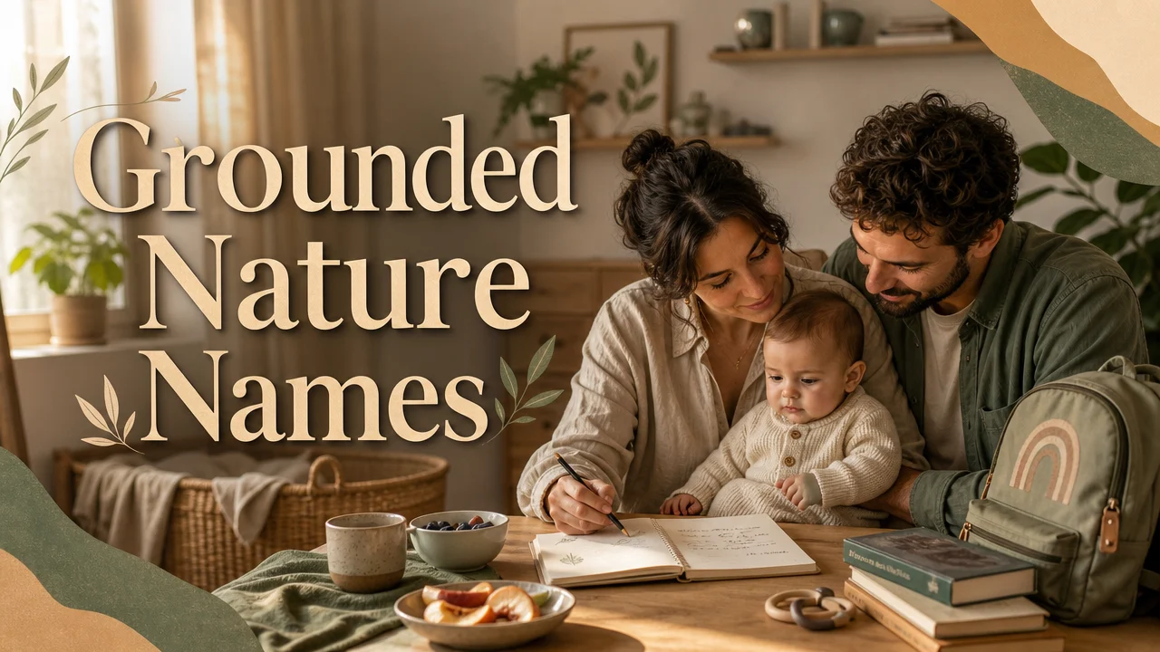 Grounded Nature Names: Practical Guide to Gender-Neutral Choices cover image for a gender neutral article on BabyNames GO
