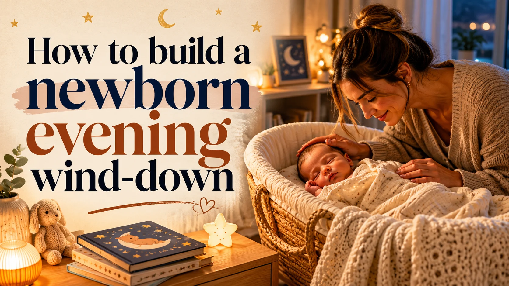 How to build a newborn evening wind-down when every night still cover image for a sleep routines article on BabyNames GO