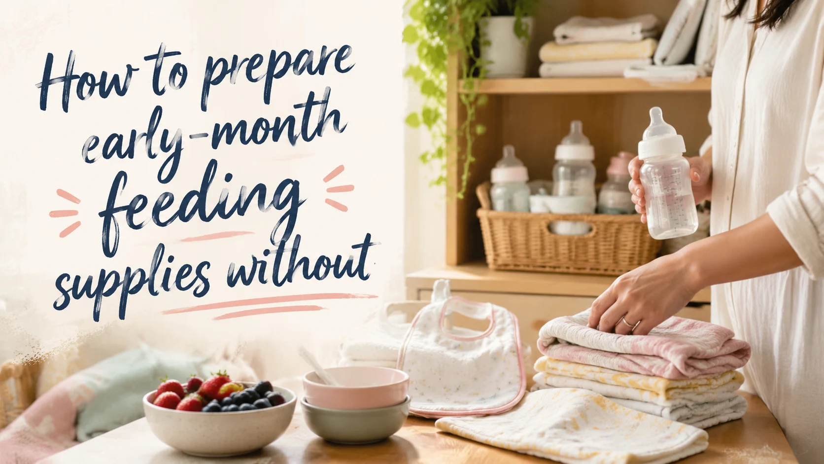 How to prepare early-month feeding supplies without filling every cover image for a feeding routines article on BabyNames GO