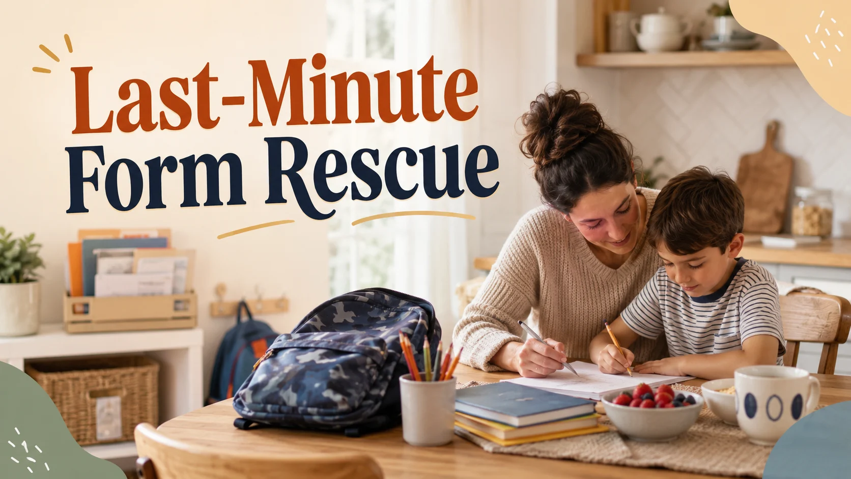 Last-Minute Form Rescue: A Simple After-School Paperwork System cover image for a school routines article on BabyNames GO