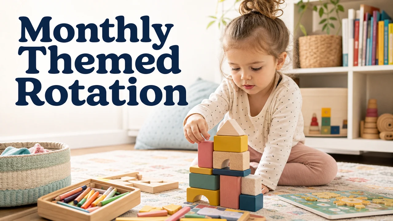 Monthly Themed Rotation: A Calm, Predictable System for Books, Bloc cover image for a play learning article on BabyNames GO