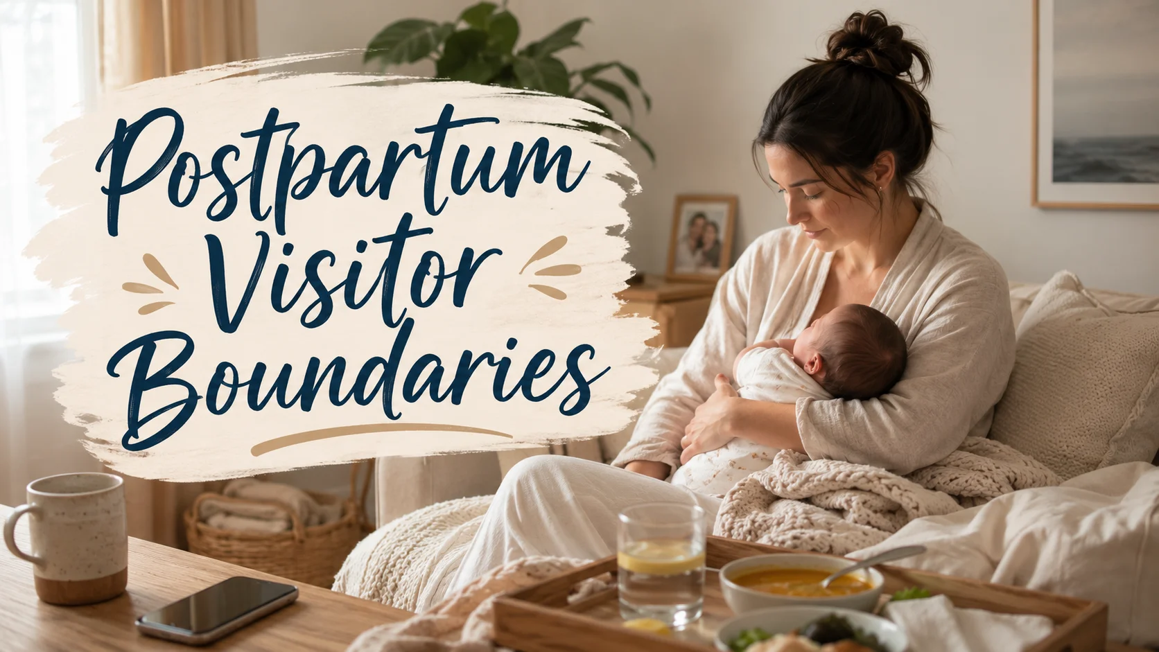Postpartum Visitor Boundaries: A Practical, Drama-Minimizing Plan cover image for a postpartum recovery article on BabyNames GO