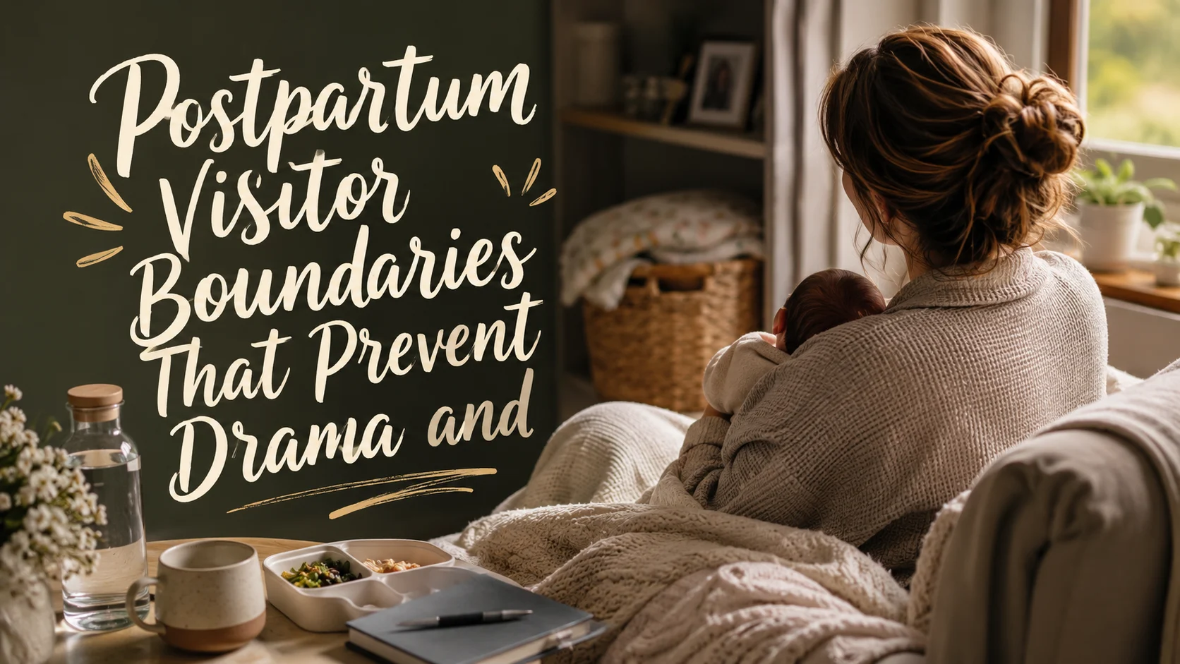 Postpartum Visitor Boundaries That Prevent Drama and Protect Recovery cover image for a postpartum recovery article on BabyNames GO