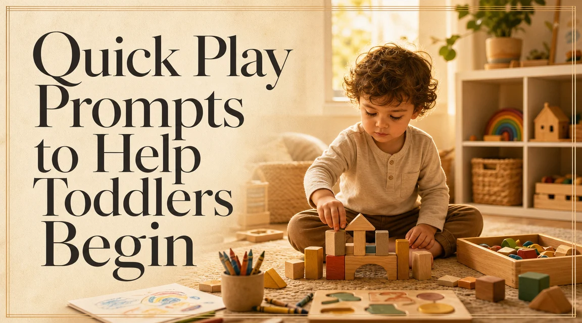 Quick Play Prompts to Help Toddlers Begin Independent Play cover image for a play learning article on BabyNames GO