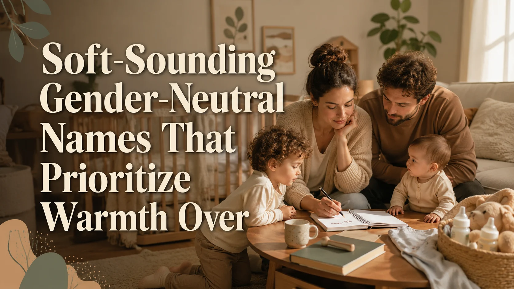 Soft-Sounding Gender-Neutral Names That Prioritize Warmth Over Trend cover image for a gender neutral article on BabyNames GO