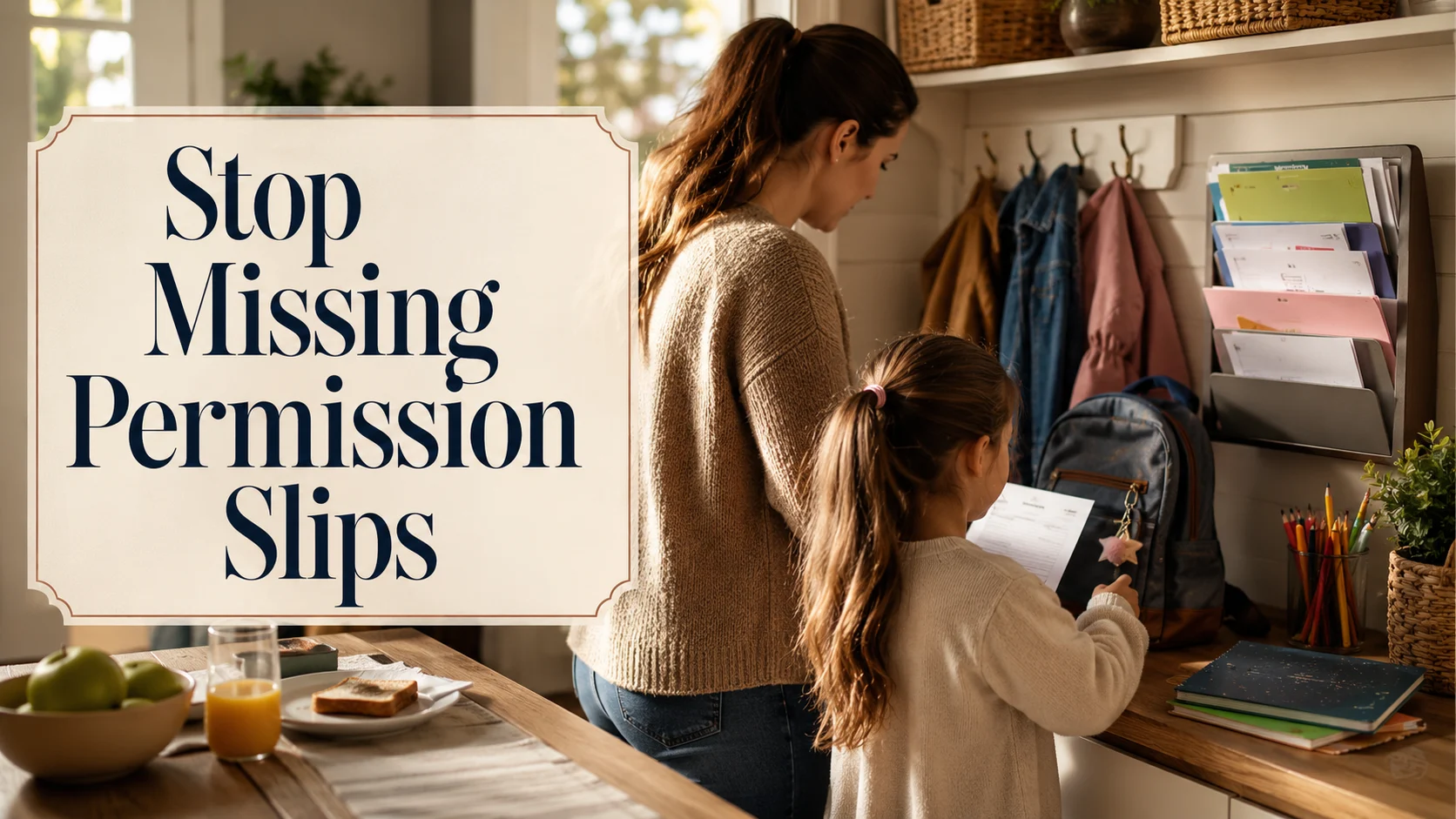 Stop Missing Permission Slips: A Simple After‑School Paperwork Syst cover image for a school routines article on BabyNames GO