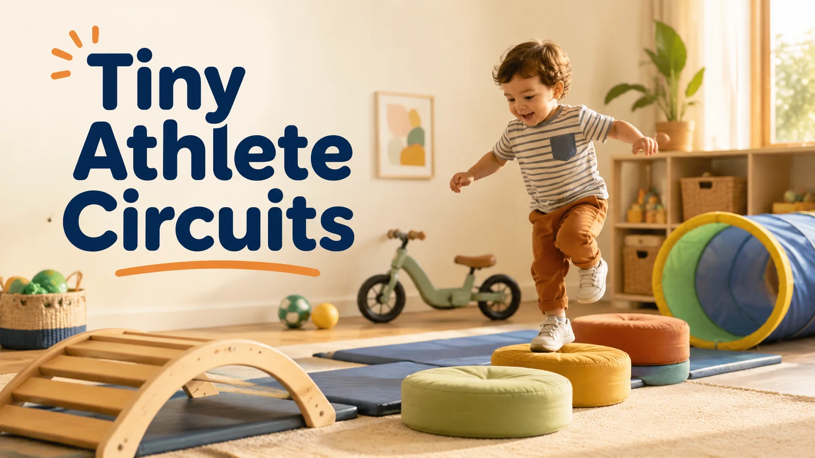 Tiny Athlete Circuits: Practical Indoor Movement Routes for Toddler cover image for a movement sport article on BabyNames GO