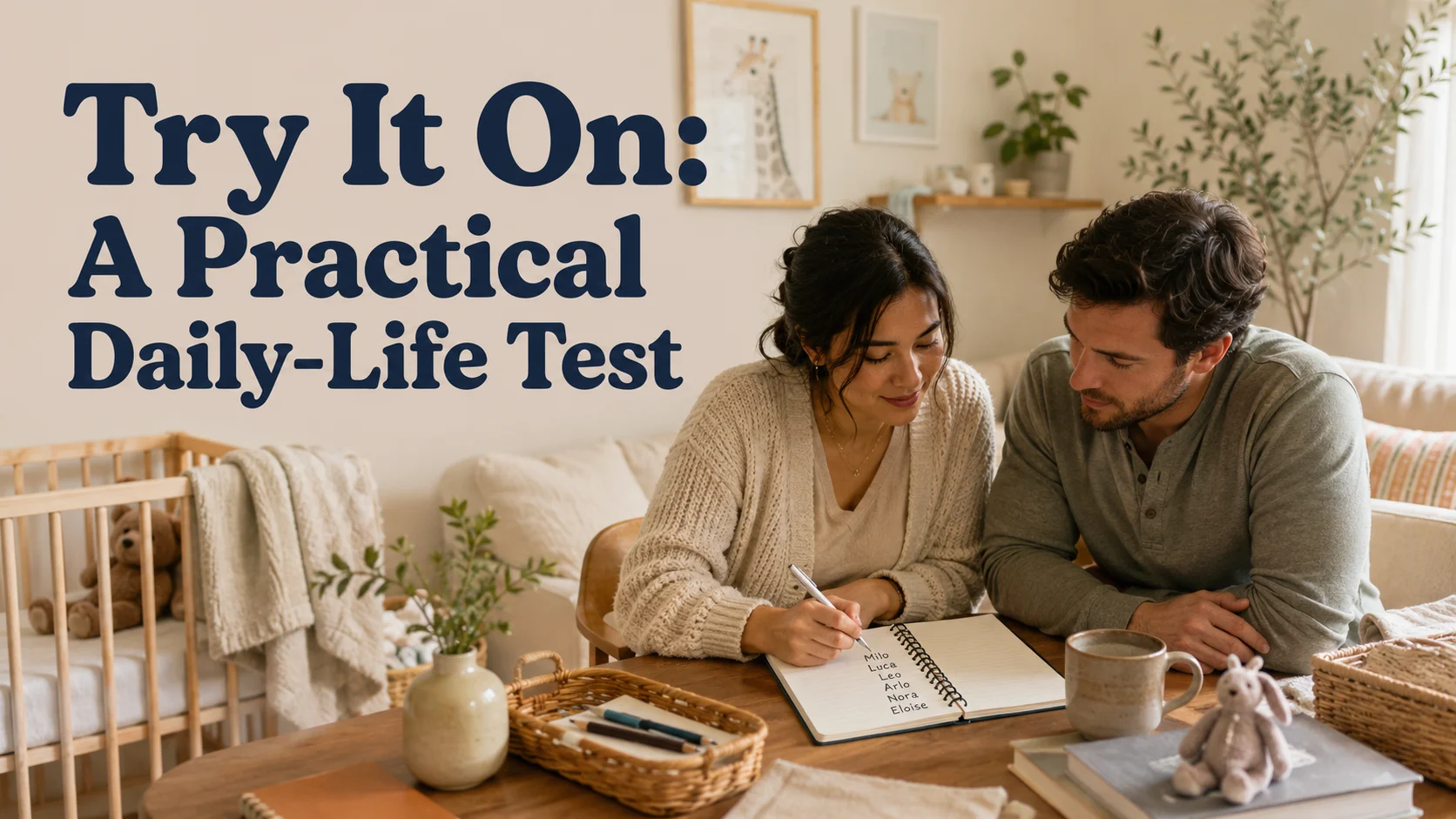 Try It On: A Practical Daily-Life Test Plan to Know If a Baby Name cover image for a naming strategy article on BabyNames GO