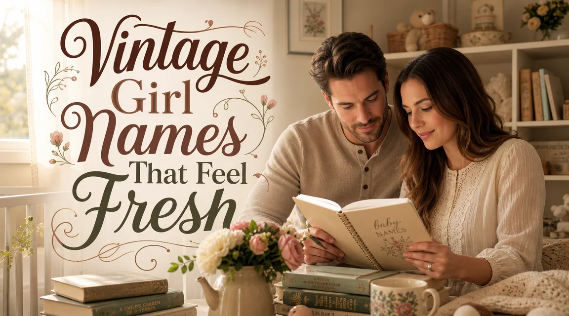 Vintage Girl Names That Feel Fresh: Practical Ways to Choose a Name cover image for a girl names article on BabyNames GO